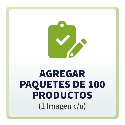 Agregar Paquetes de 100 Productos (1 Imagen c_u)