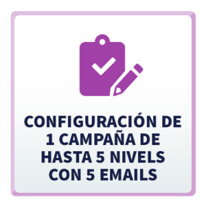 Configuración de 1 campaña de hasta 5 nivels con 5 Emails