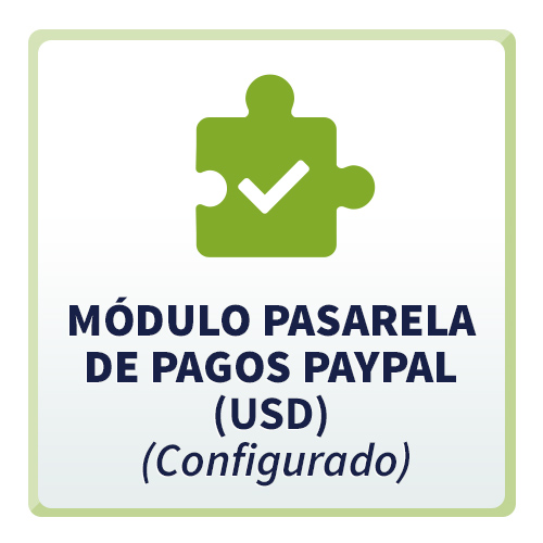 Módulo Pasarela de Pagos Paypal (USD) Configurado