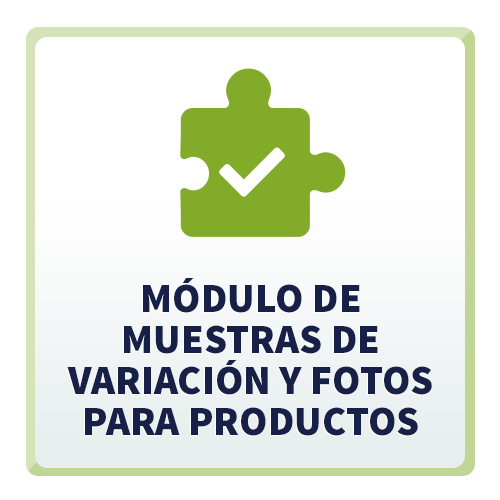 Módulo de Muestras de Variación y Fotos para Productos