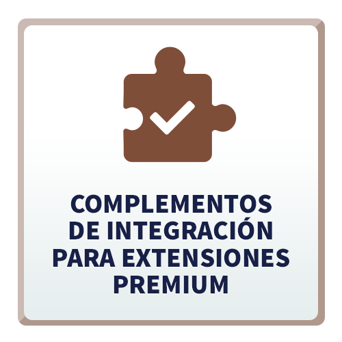 Complementos de Integración para Exteniones Premium