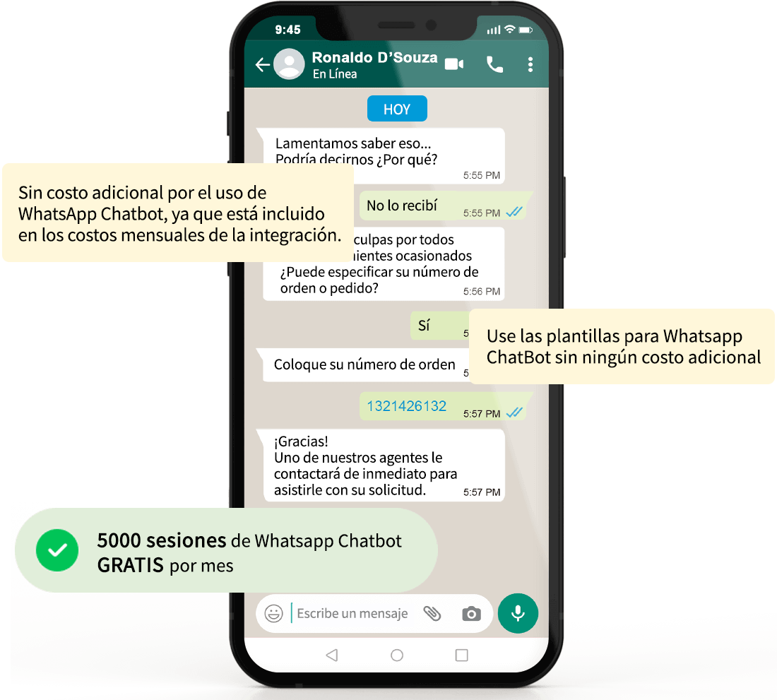 Módulo de ChatBot para Integración con WhatsApp (Con Asistencia)