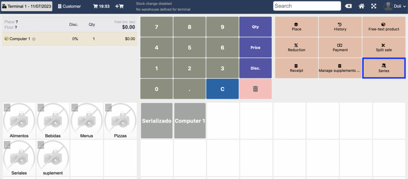 Módulo Control de Números de Serie en POS