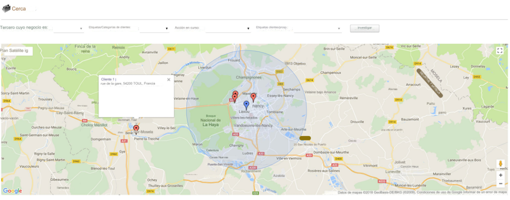 Módulo de Clientes y Proveedores Cercanos - Mapa (1)