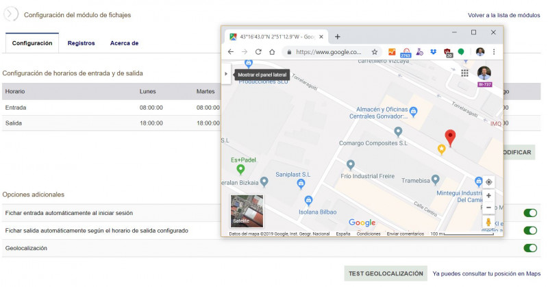 Módulo de Control de Asistencia con Geolocalización para TecnoERP - TecnoSoluciones