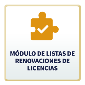 Módulo de Listas de Renovaciones de Licencias
