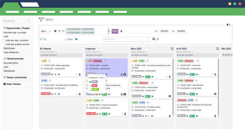 Módulo de Vista Kanban de Tareas - TecnoSoluciones