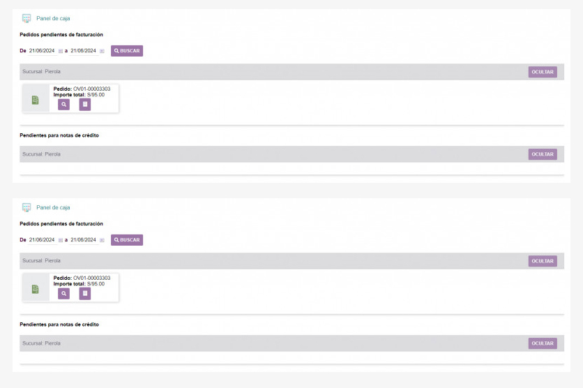 Módulo de Panel de Facturación para TecnoERP