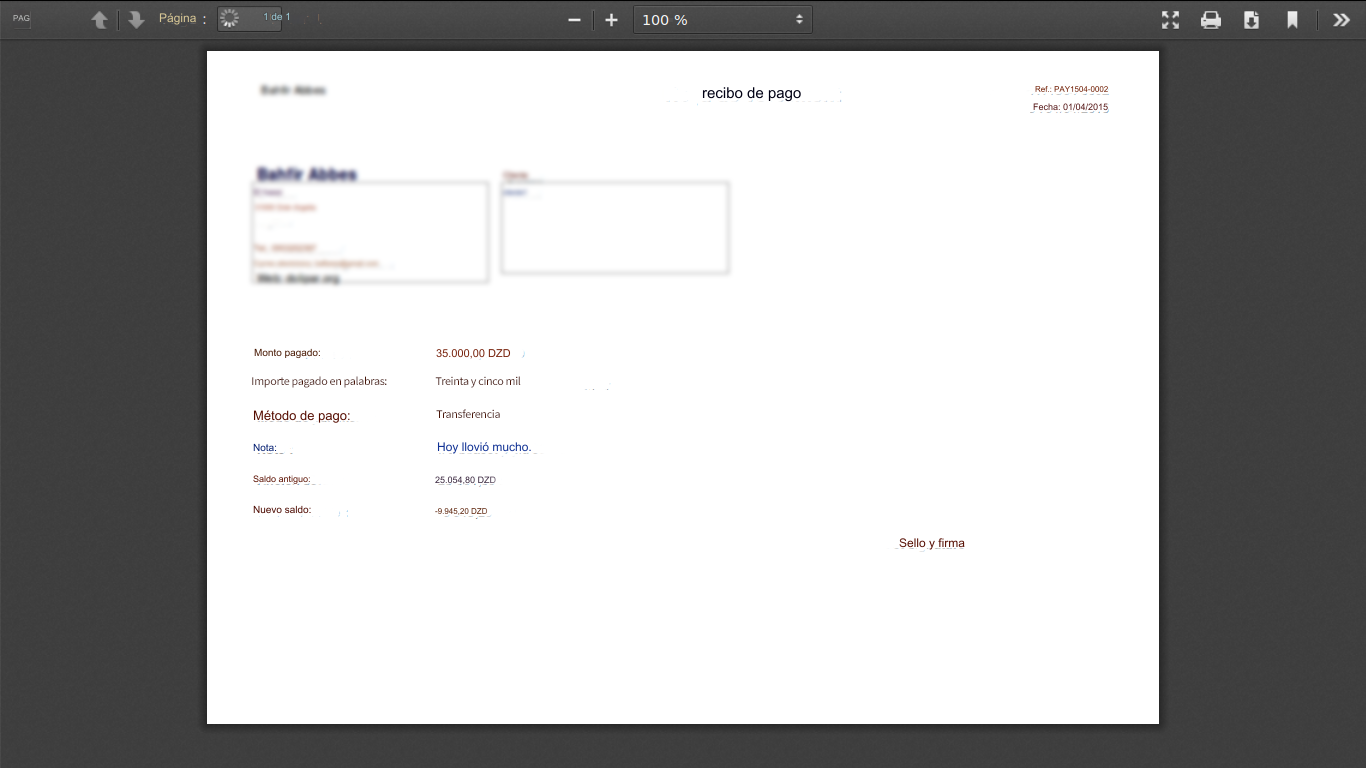 Módulo de Recibo de Pago para TecnoERP PDF - TecnoSoluciones