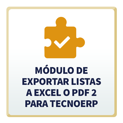 Módulo de Exportar Listas a Excel o PDF 2 para TecnoERP