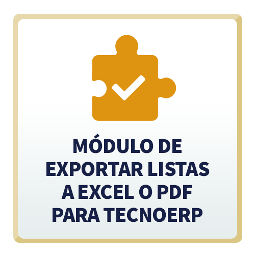 Módulo de Exportar Listas a Excel o PDF para TecnoERP